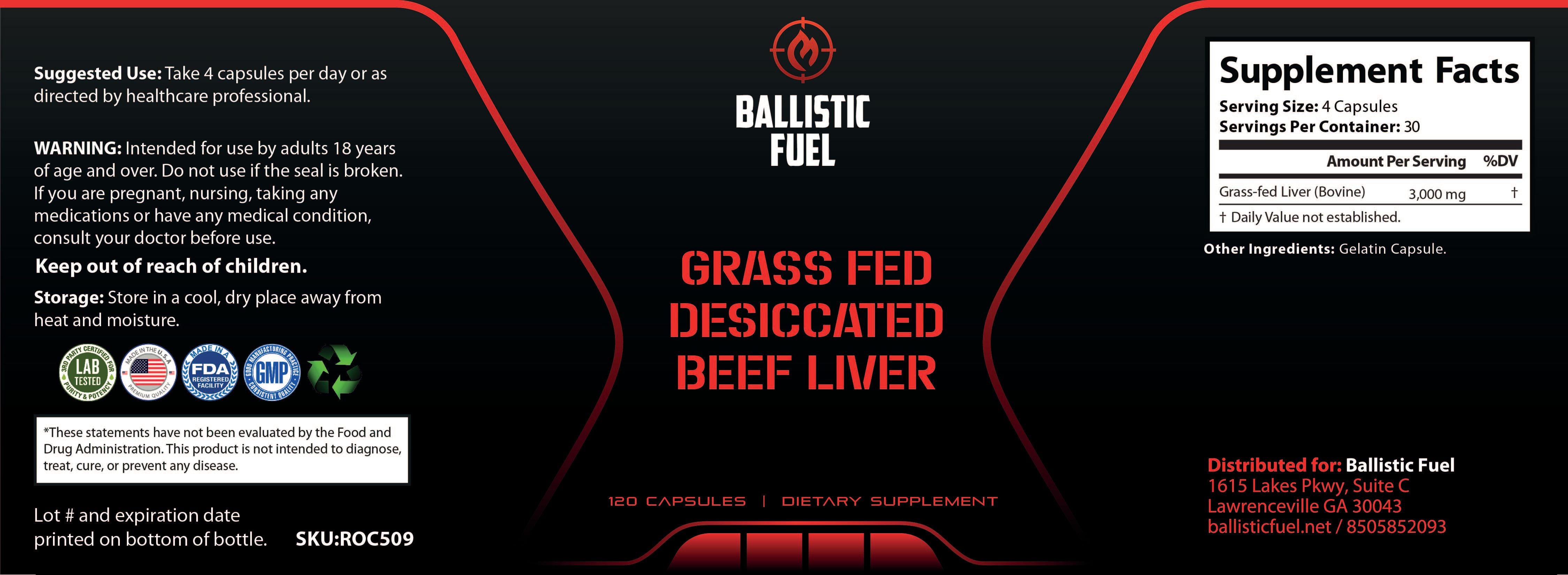 Grass-Fed Beef Liver (Desiccated)